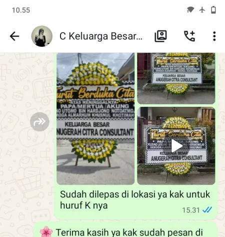 Pengiriman Papan Bunga Duka Karang Anyar